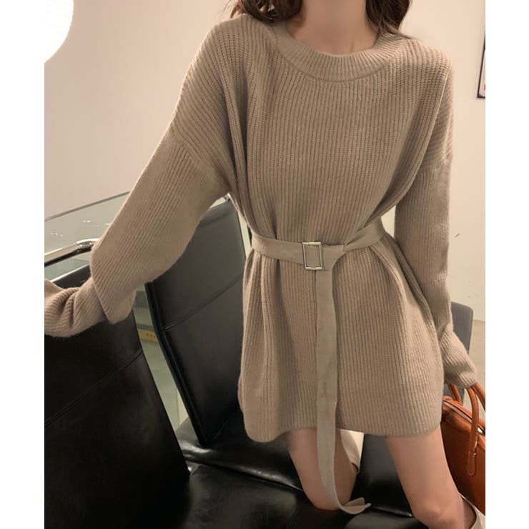 ニットワンピース レディース ベルト付き | SUNSHINE CLOSET | 詳細画像15 