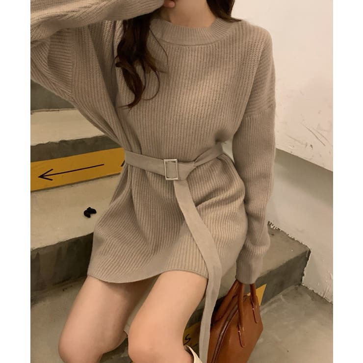 ニットワンピース レディース ベルト付き | SUNSHINE CLOSET | 詳細画像16 