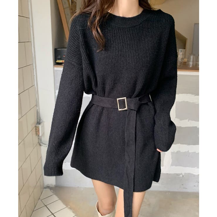 ニットワンピース レディース ベルト付き | SUNSHINE CLOSET | 詳細画像2 