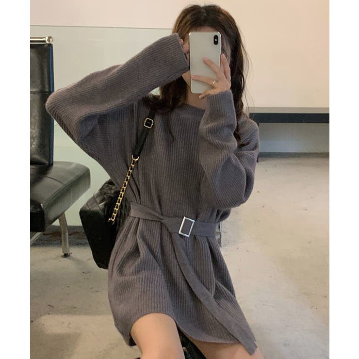 ニットワンピース レディース ベルト付き | SUNSHINE CLOSET | 詳細画像23 