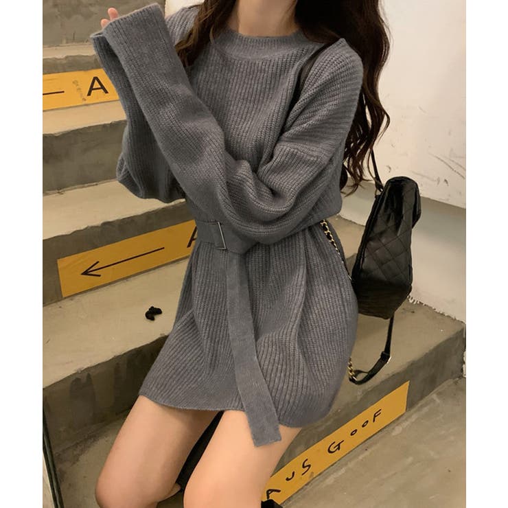 ニットワンピース レディース ベルト付き | SUNSHINE CLOSET | 詳細画像25 