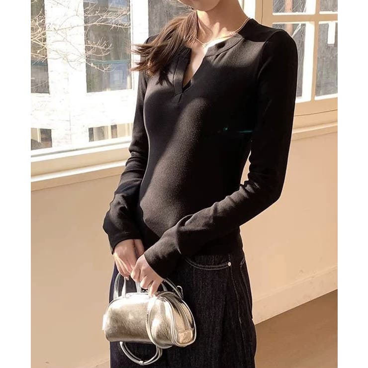 長袖Tシャツ レディース Vネック 無地 | SUNSHINE CLOSET | 詳細画像5 