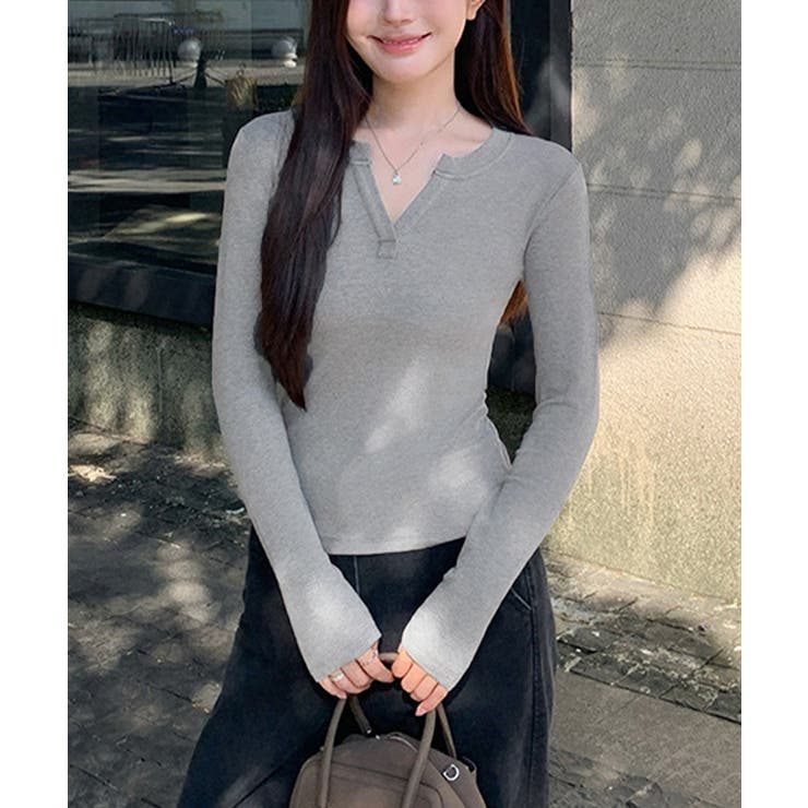 長袖Tシャツ レディース Vネック 無地 | SUNSHINE CLOSET | 詳細画像8 