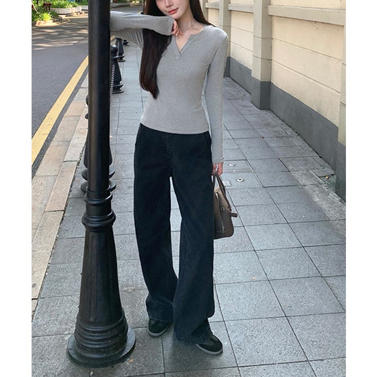 長袖Tシャツ レディース Vネック 無地 | SUNSHINE CLOSET | 詳細画像9 