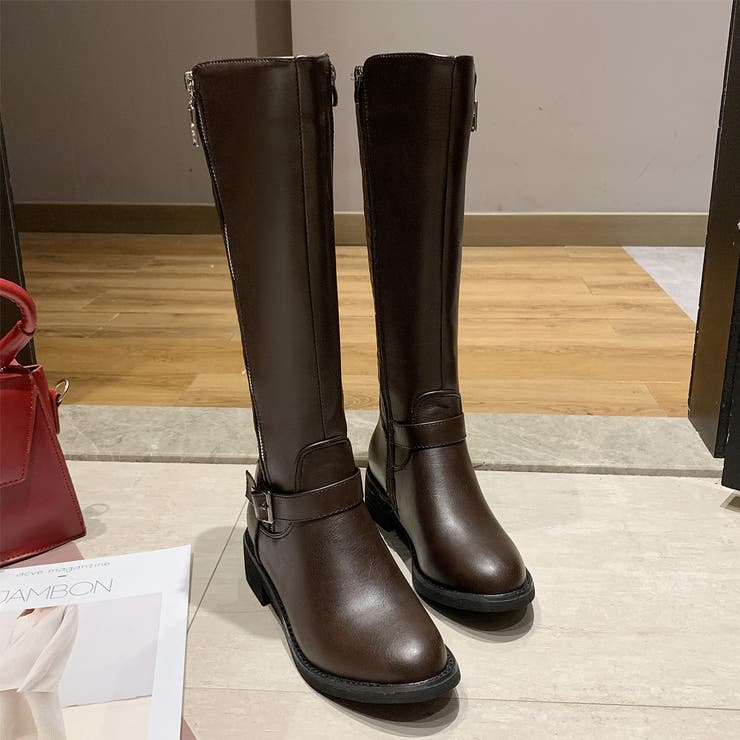 レザーブーツ エコレザー ニーハイブーツ | SUNSHINE CLOSET | 詳細画像4 