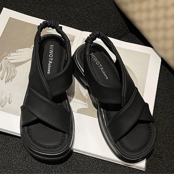 厚底サンダル クロスベルト 美脚 韓国夏 | SUNSHINE CLOSET | 詳細画像13 