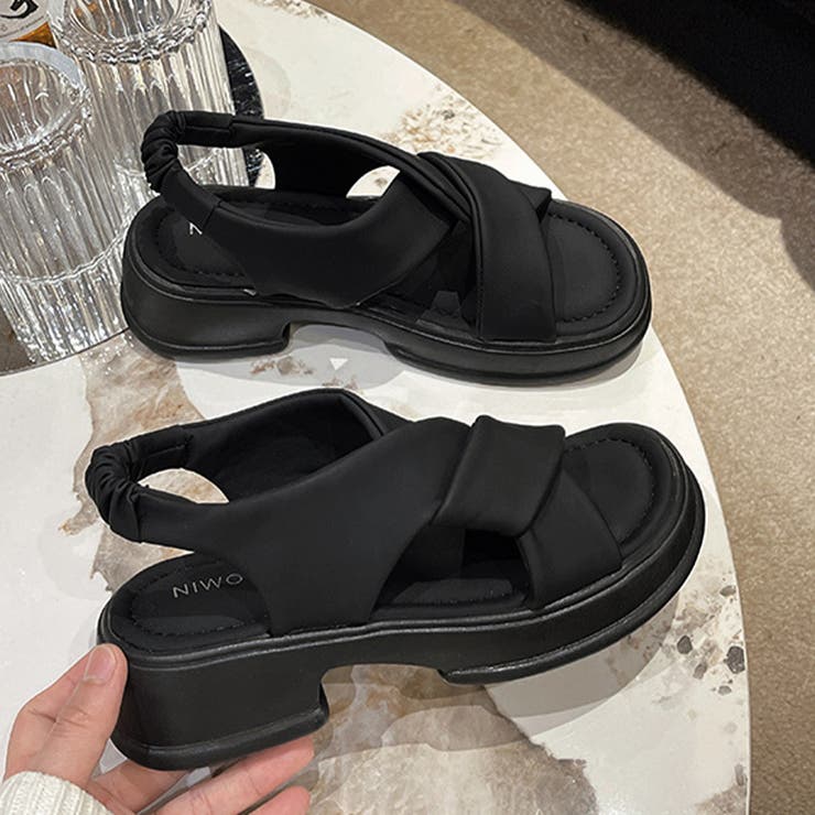 厚底サンダル クロスベルト 美脚 韓国夏 | SUNSHINE CLOSET | 詳細画像14 