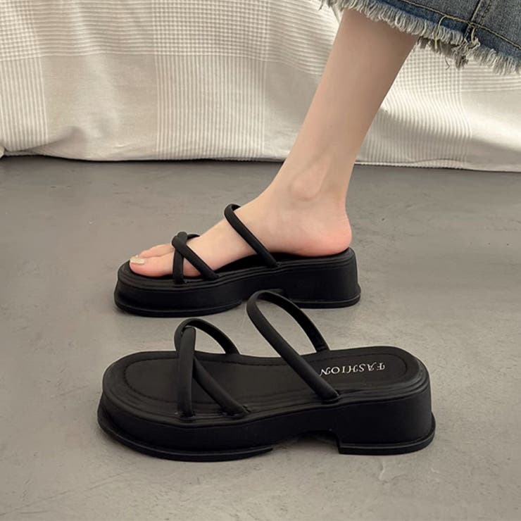 厚底サンダル ミュールサンダル 美脚 夏 | SUNSHINE CLOSET | 詳細画像5 