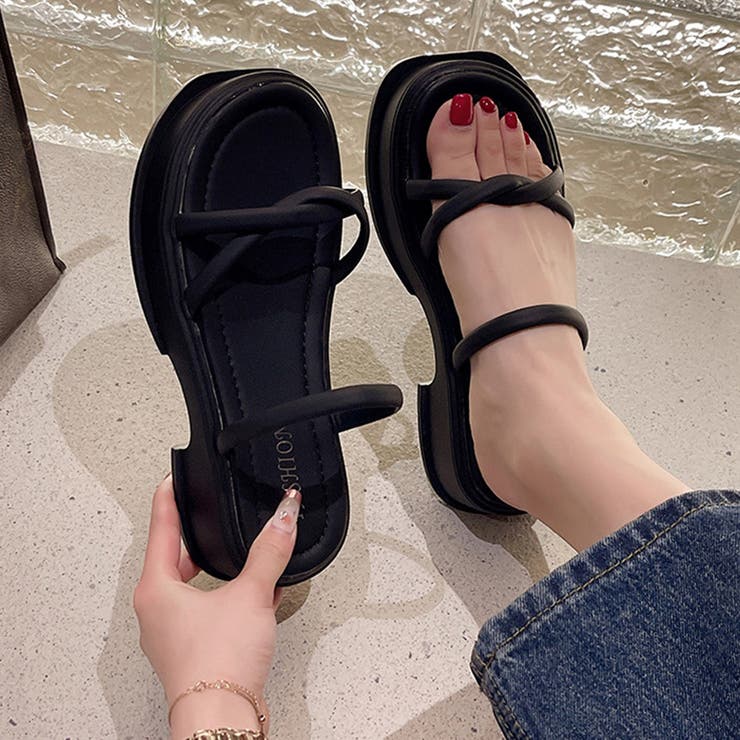 厚底サンダル ミュールサンダル 美脚 夏 | SUNSHINE CLOSET | 詳細画像6 