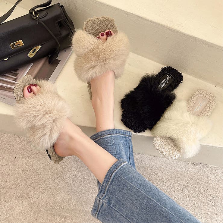 ファーサンダル レディース スリッパ | SUNSHINE CLOSET | 詳細画像9 