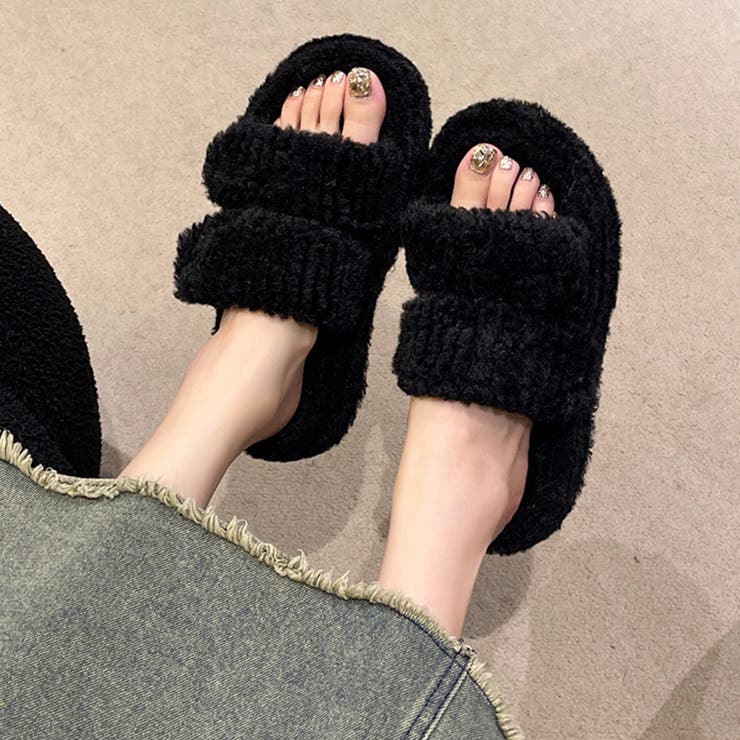 ファーサンダル レディース 厚底スリッパ | SUNSHINE CLOSET | 詳細画像4 