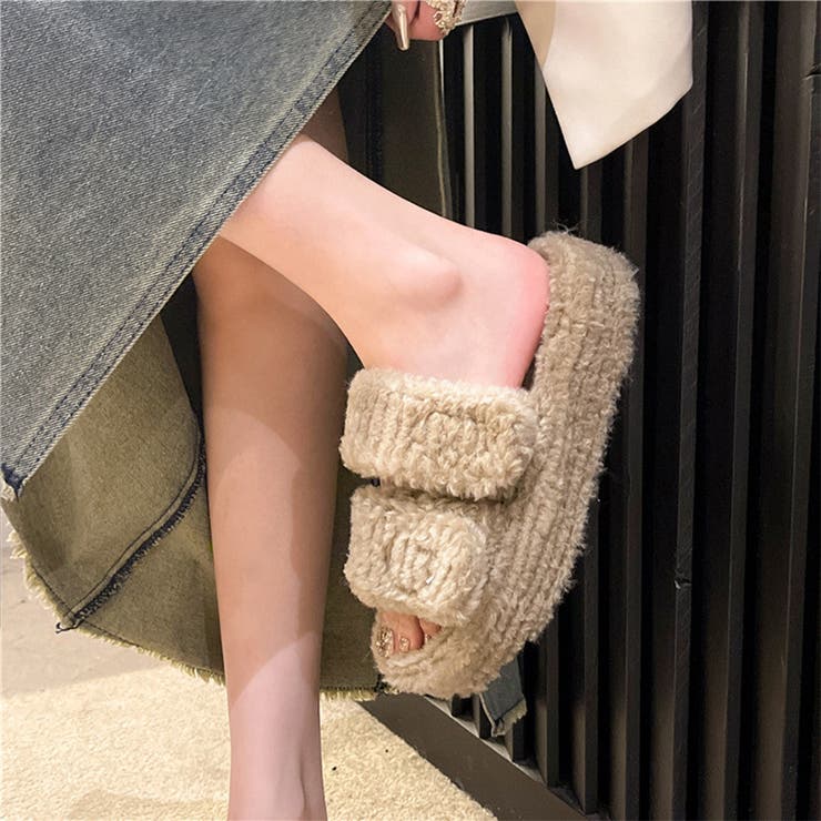 ファーサンダル レディース 厚底スリッパ | SUNSHINE CLOSET | 詳細画像7 