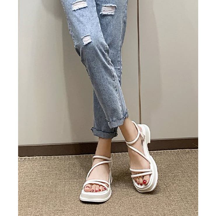 厚底 ストラップサンダル 韓国風 美脚 | SUNSHINE CLOSET | 詳細画像16 