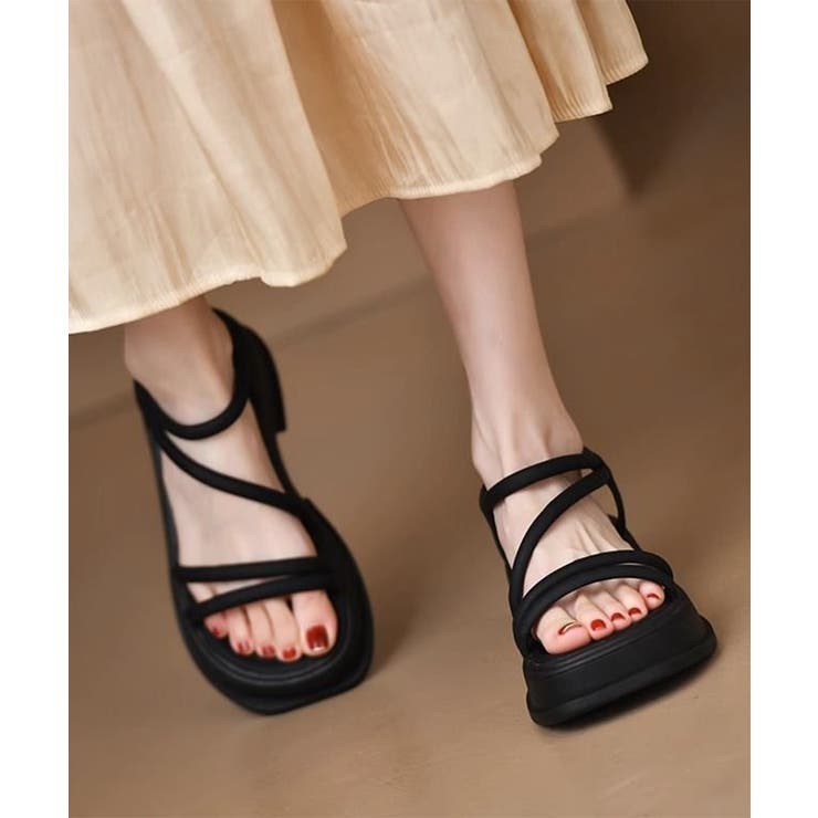 厚底 ストラップサンダル 韓国風 美脚 | SUNSHINE CLOSET | 詳細画像3 