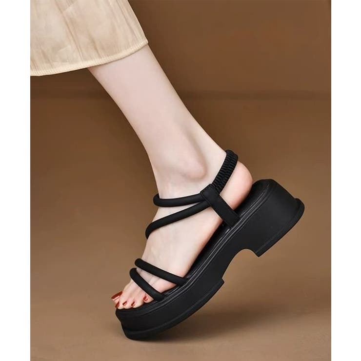 厚底 ストラップサンダル 韓国風 美脚 | SUNSHINE CLOSET | 詳細画像4 