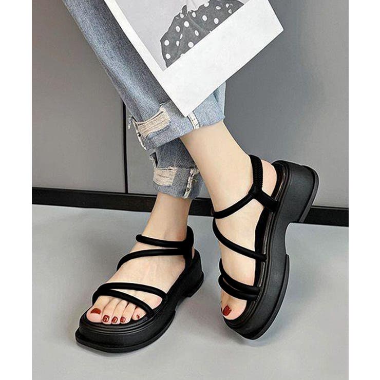 厚底 ストラップサンダル 韓国風 美脚 | SUNSHINE CLOSET | 詳細画像5 