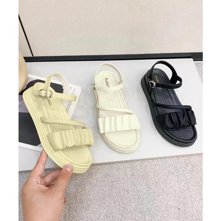 美里様専用】【美品】DIESEL 厚底サンダル クロス ブラック