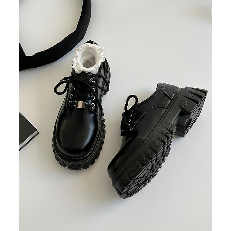 厚底 ローファー 編み上げ 韓国風 | SUNSHINE CLOSET | 詳細画像12 