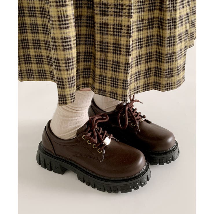 厚底 ローファー 編み上げ 韓国風 | SUNSHINE CLOSET | 詳細画像14 
