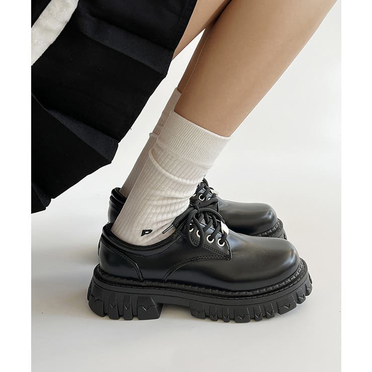 厚底 ローファー 編み上げ 韓国風 | SUNSHINE CLOSET | 詳細画像6 