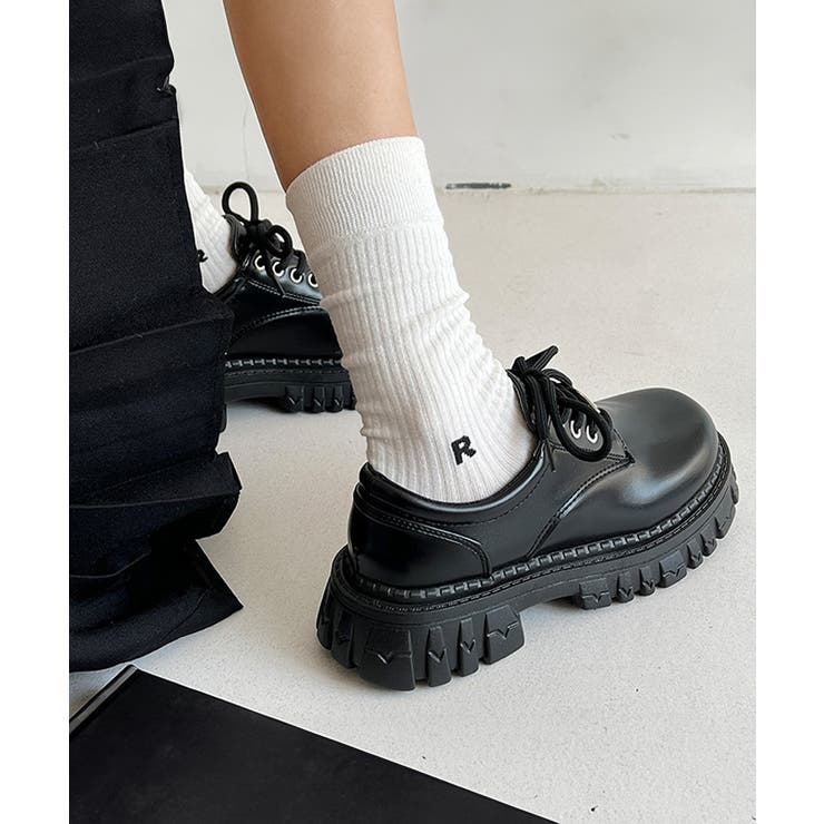 厚底 ローファー 編み上げ 韓国風 | SUNSHINE CLOSET | 詳細画像7 