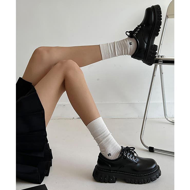 厚底 ローファー 編み上げ 韓国風 | SUNSHINE CLOSET | 詳細画像8 