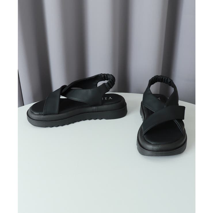 厚底サンダル クロスベルト 韓国 夏靴[品番：AGCW0005423]｜SUNSHINE