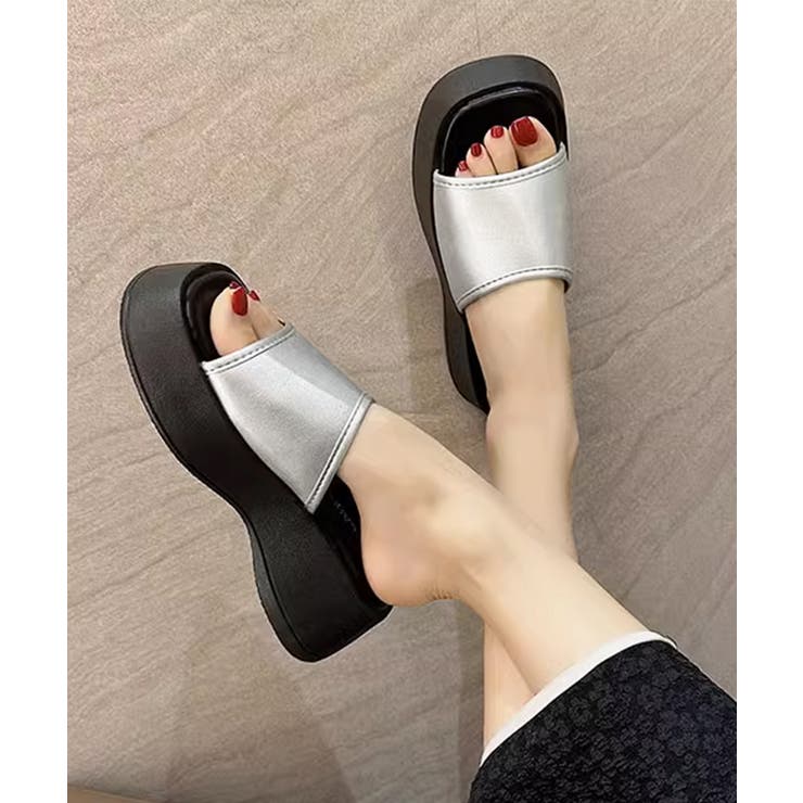 厚底サンダル ミュールサンダル 夏 美脚 | SUNSHINE CLOSET | 詳細画像10 