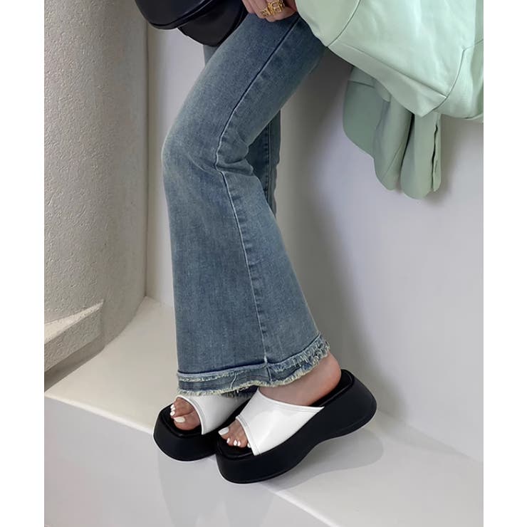 厚底サンダル ミュールサンダル 夏 美脚 | SUNSHINE CLOSET | 詳細画像14 