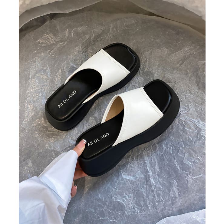 厚底サンダル ミュールサンダル 夏 美脚 | SUNSHINE CLOSET | 詳細画像15 