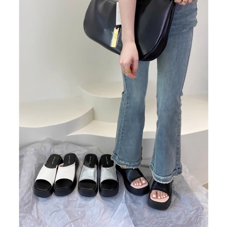 厚底サンダル ミュールサンダル 夏 美脚 | SUNSHINE CLOSET | 詳細画像17 