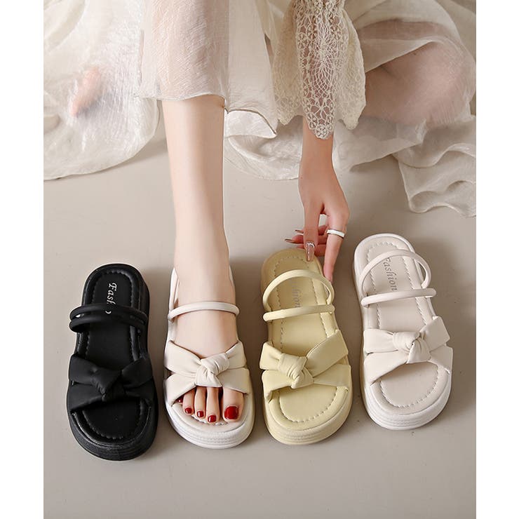 厚底サンダル レディース リボン | SUNSHINE CLOSET | 詳細画像15 
