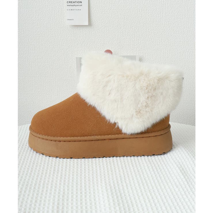 ムートンブーツ 厚底 ファーブーツ 秋冬[品番：AGCW0005991]｜SUNSHINE