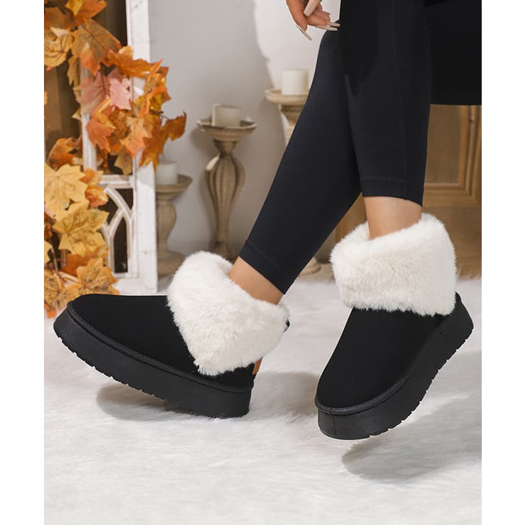 ムートンブーツ 厚底 ファーブーツ 秋冬[品番：AGCW0005991]｜SUNSHINE