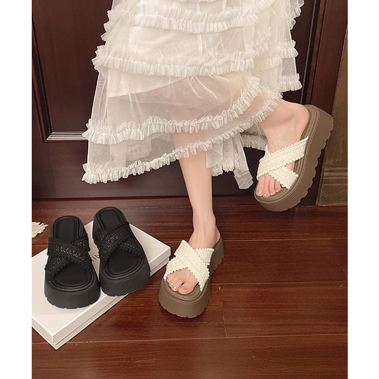 厚底サンダル レディース クロッシー編み | SUNSHINE CLOSET | 詳細画像12 