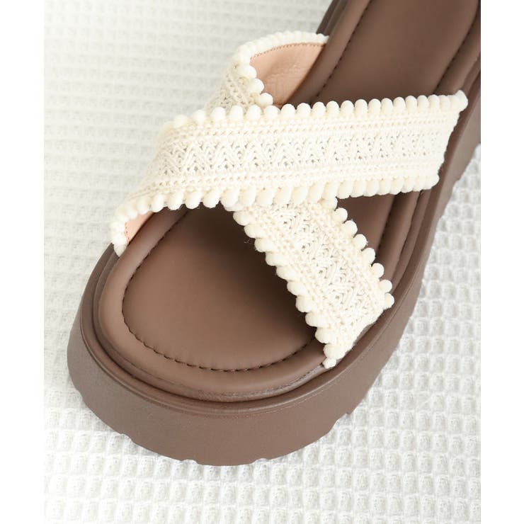 厚底サンダル レディース クロッシー編み | SUNSHINE CLOSET | 詳細画像20 