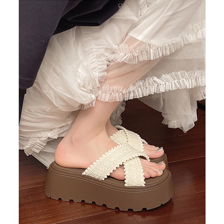 厚底サンダル レディース クロッシー編み | SUNSHINE CLOSET | 詳細画像5 
