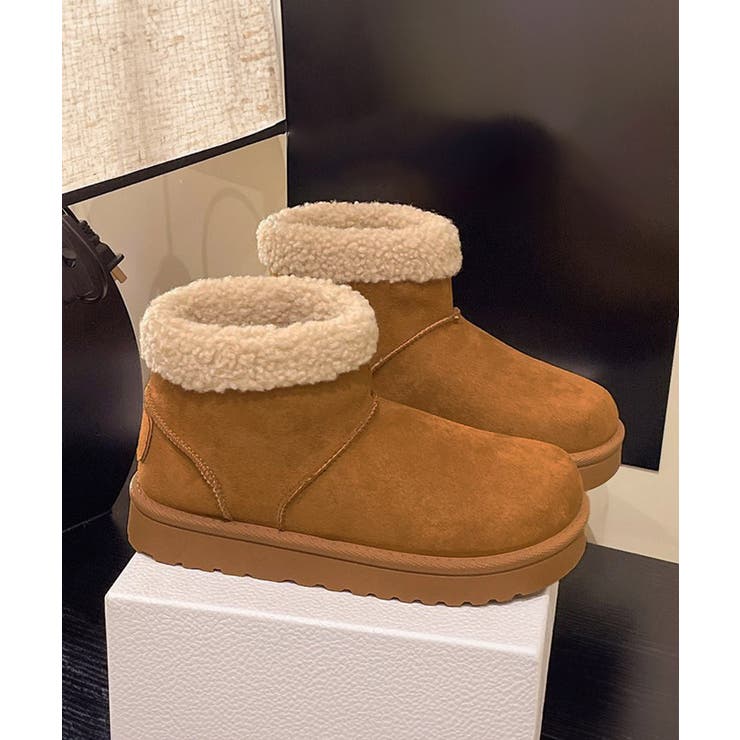 ムートンブーツ 厚底無地 ショートブーツ | SUNSHINE CLOSET | 詳細画像1 