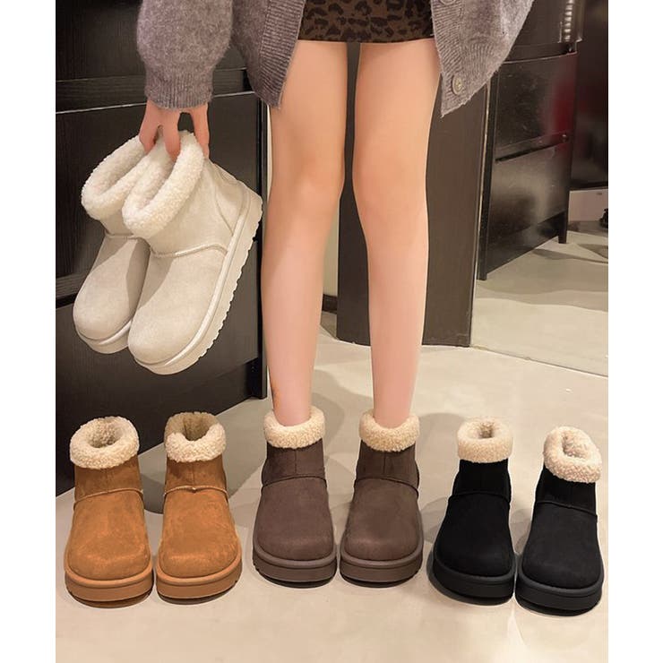 ムートンブーツ 厚底無地 ショートブーツ | SUNSHINE CLOSET | 詳細画像16 