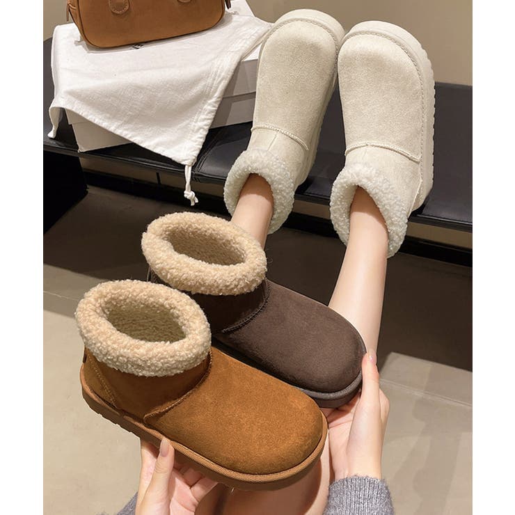 ムートンブーツ 厚底無地 ショートブーツ | SUNSHINE CLOSET | 詳細画像17 