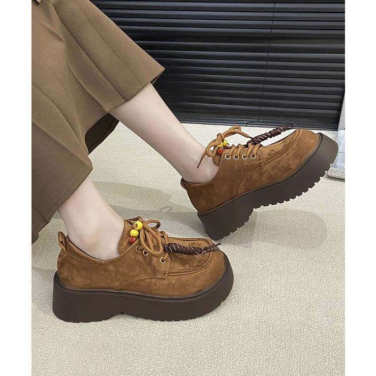 厚底ローファー レースアップ 韓国風靴 | SUNSHINE CLOSET | 詳細画像3 