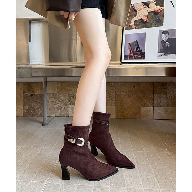 ポインテッドトゥ ブーツ ショートブーツ | SUNSHINE CLOSET | 詳細画像12 