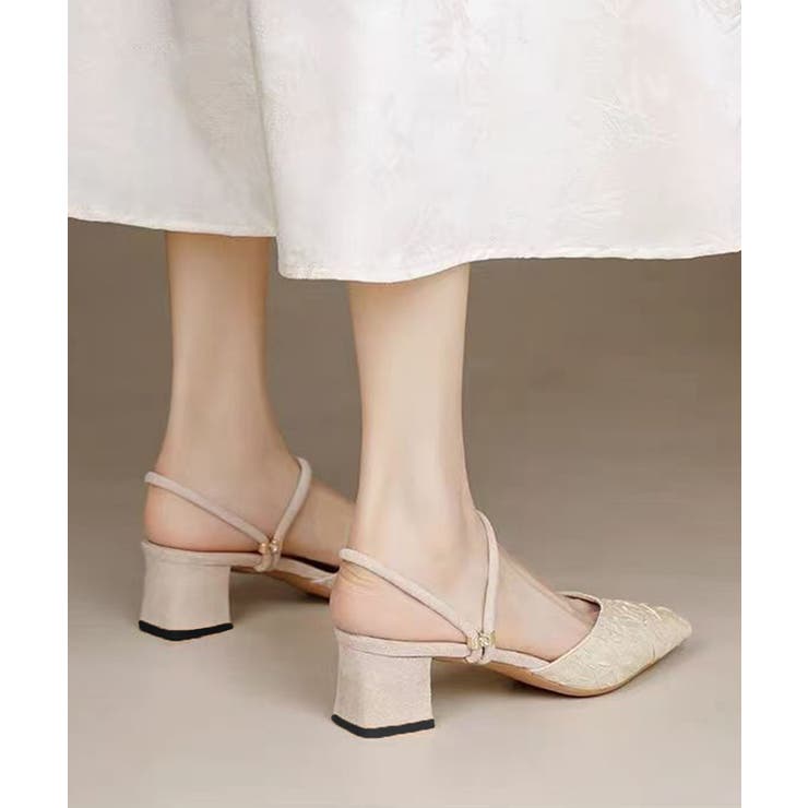 チャンキーヒール ポインテッドトゥ 痛くない | SUNSHINE CLOSET | 詳細画像10 