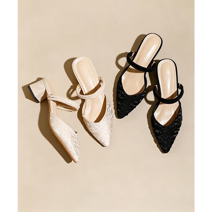チャンキーヒール ポインテッドトゥ 痛くない | SUNSHINE CLOSET | 詳細画像12 