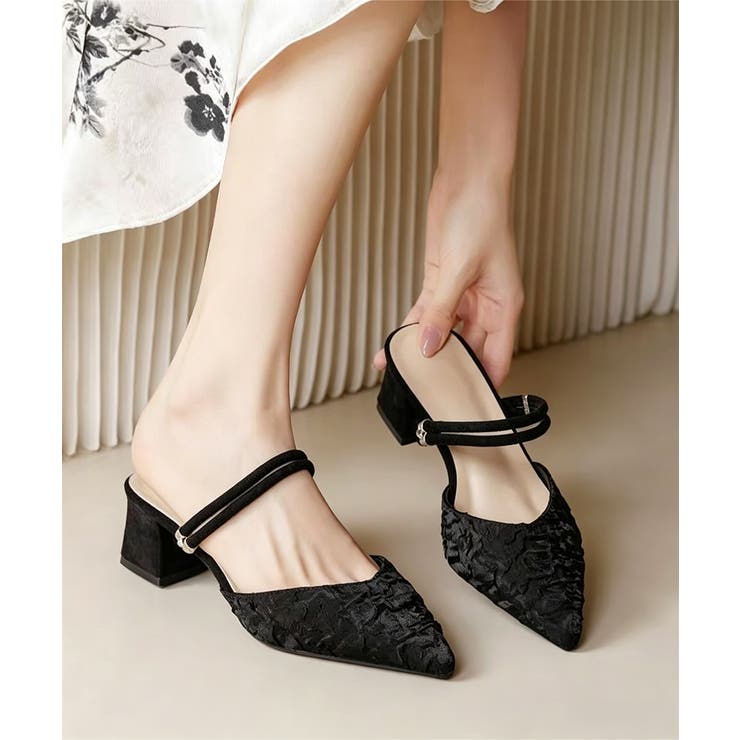 チャンキーヒール ポインテッドトゥ 痛くない | SUNSHINE CLOSET | 詳細画像2 