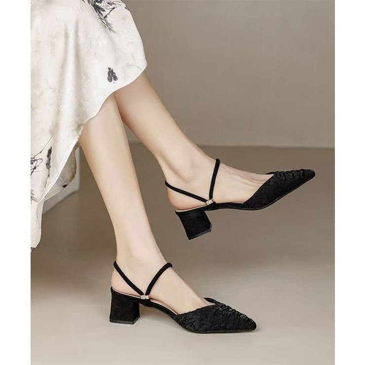 チャンキーヒール ポインテッドトゥ 痛くない | SUNSHINE CLOSET | 詳細画像5 