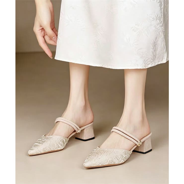 チャンキーヒール ポインテッドトゥ 痛くない | SUNSHINE CLOSET | 詳細画像6 
