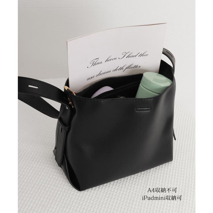 ショルダーバッグ 黒 無地 トートバッグ | SUNSHINE CLOSET | 詳細画像12 