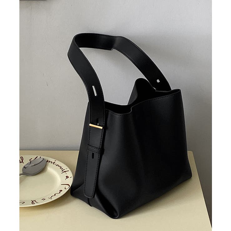 ショルダーバッグ 黒 無地 トートバッグ | SUNSHINE CLOSET | 詳細画像8 