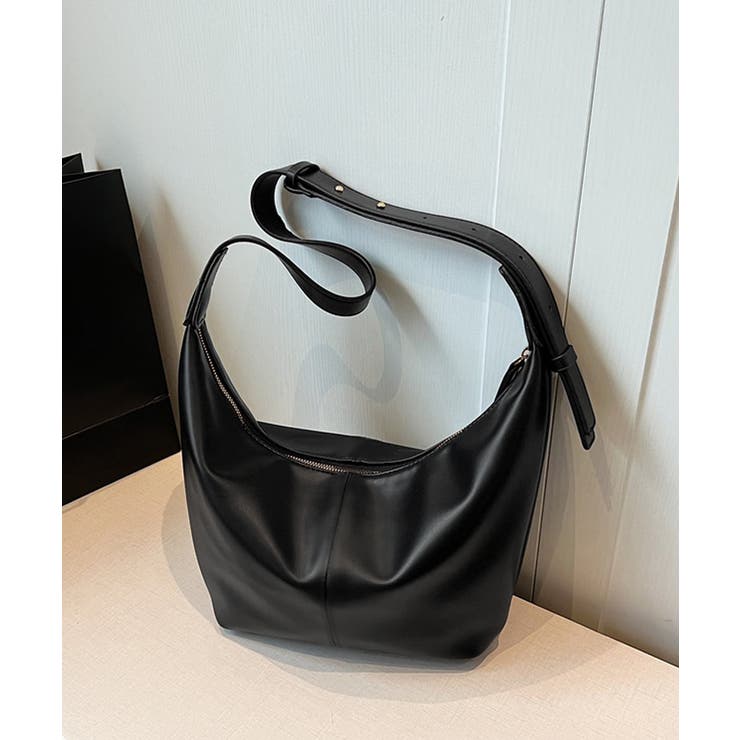 ショルダーバッグ PUレザーバッグ 黒 | SUNSHINE CLOSET | 詳細画像5 